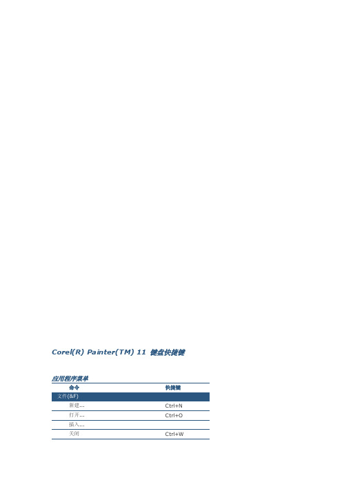 [最新]corelpainter快捷键