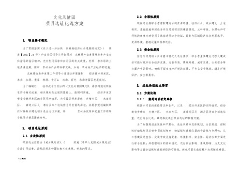 项目选址比选方案分析报告