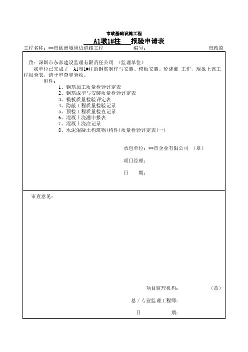 01报验申请表