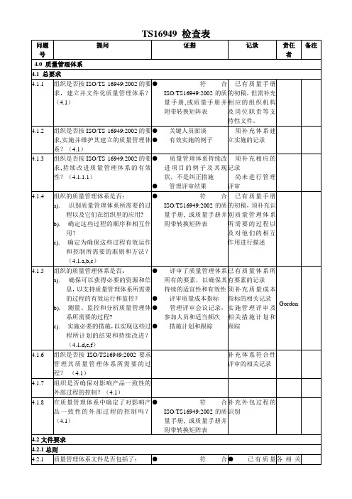 【专业文档】ts16949检查表.doc