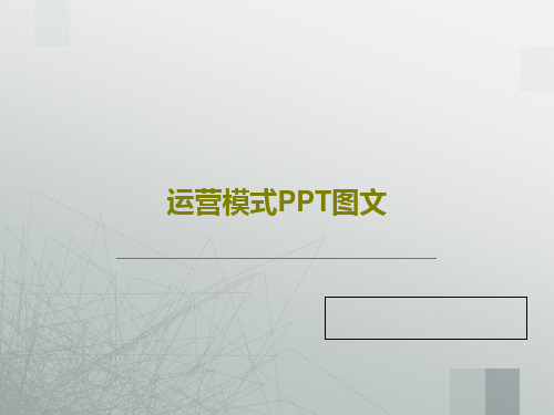 运营模式PPT图文86页PPT