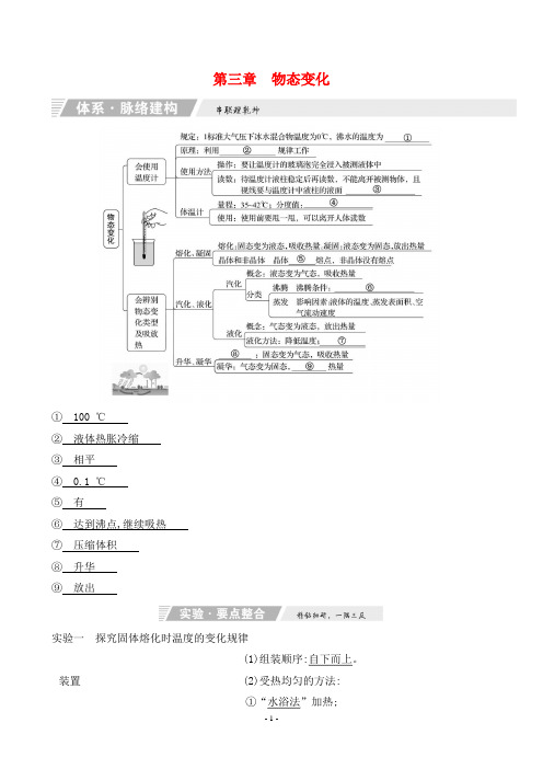 2023年人教版八年级上册物理同步知识讲解第三章物态变化