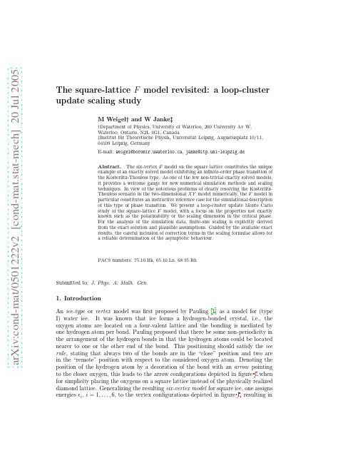 The square-lattice F model revisited a loop-cluster update scaling study