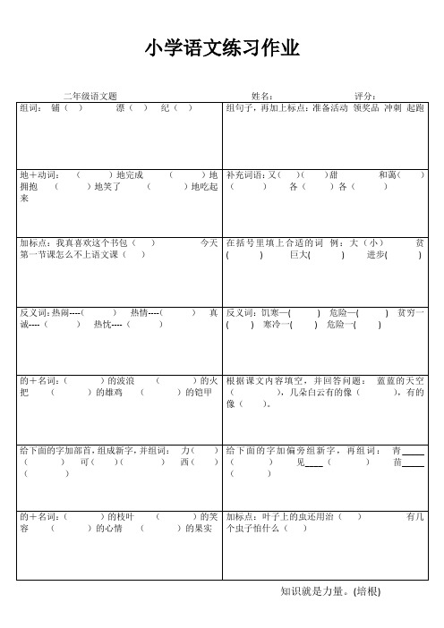 小学二年级语文课后强化训练 (48)