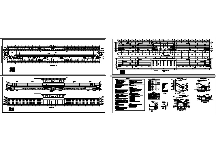 某学校操场主席台及学生看台CAD全套设计施工图纸