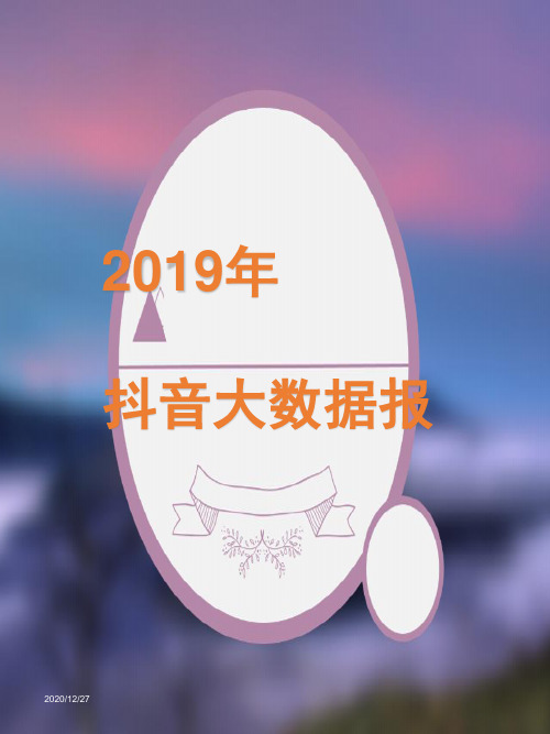 2019年 抖音大数据报告PPT(完整版)图文