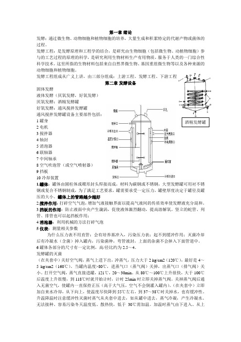 发酵工程要点总结