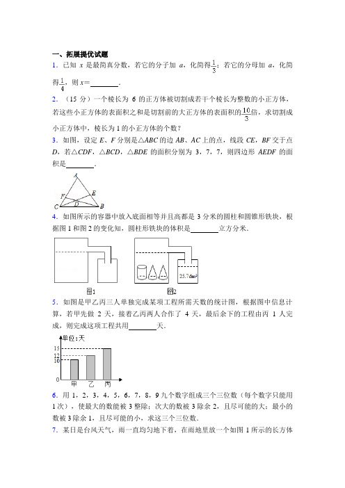 北师大版最新小学六年级数学奥数测试题及答案图文百度文库