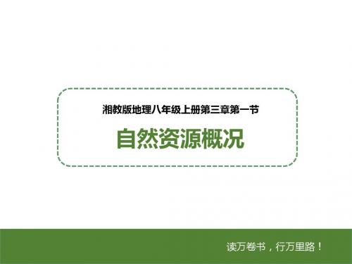 湘教版八年级地理上册3.1《自然资源概况》精品课件