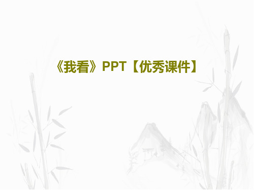 《我看》PPT【优秀课件】共26页文档