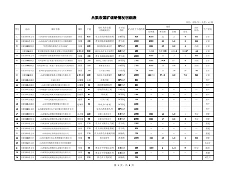 吕梁煤矿情况调研(1)