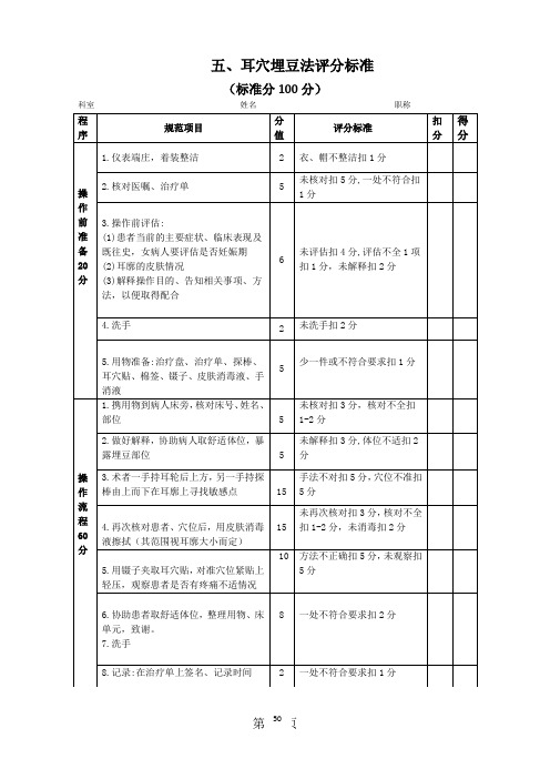 二甲评审中医八项护理操作评分标准(二)-9页word资料