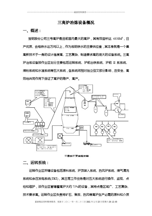 宝钢三高炉设备概况