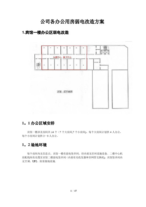 公司各办公用房弱电改造方案 2 (1)