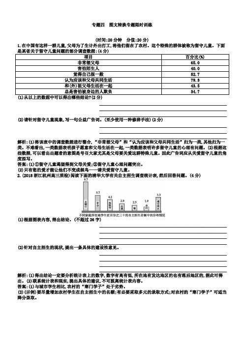 高考语文二轮复习限时训练:图文转换(含答案)
