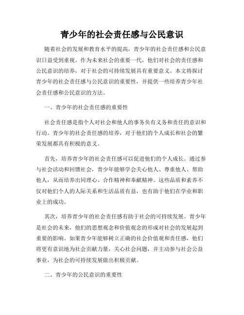 青少年的社会责任感与公民意识