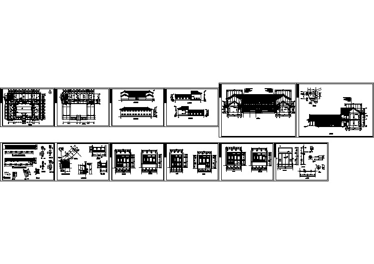 中国古建四合院建筑设计施工图纸