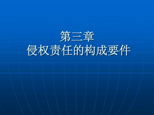 第三章 侵权责任的构成要件