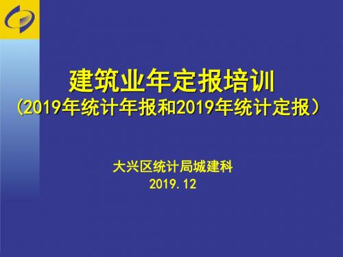 建筑业年定报培训2019年统计年报和2019年统计定报-PPT文档资料