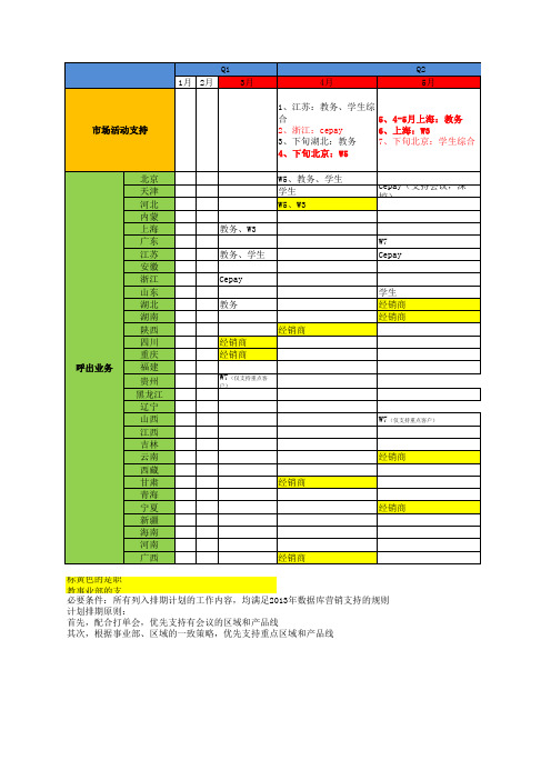 电话支持业务年度计划报备表V9