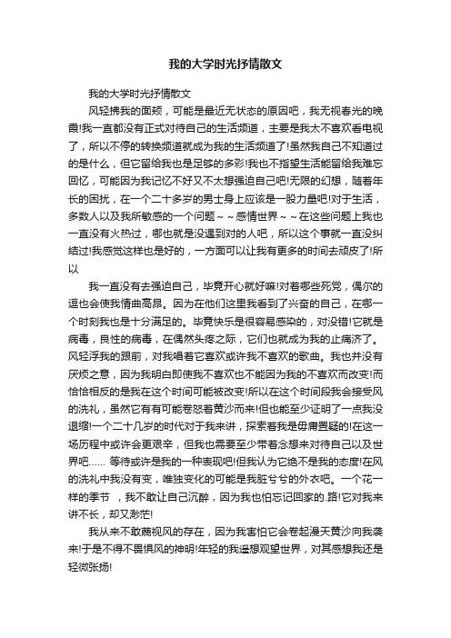 我的大学时光抒情散文