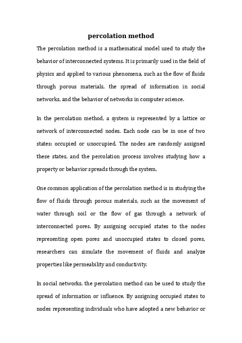 percolation method