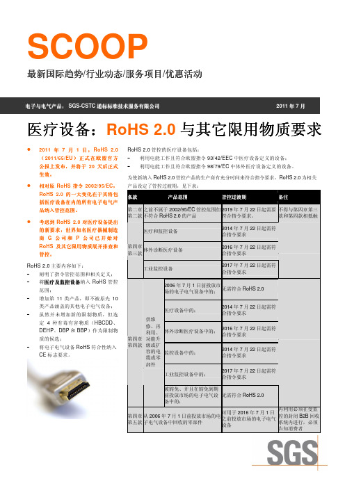 医疗设备：RoHS 2.0与其他限用物质要求