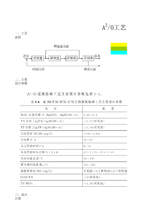 A O法工艺计算 带公式 