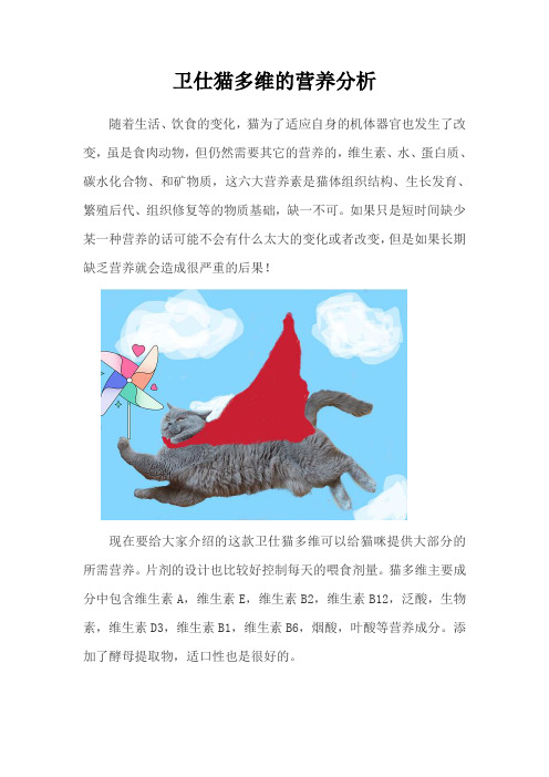 卫仕猫多维的营养分析