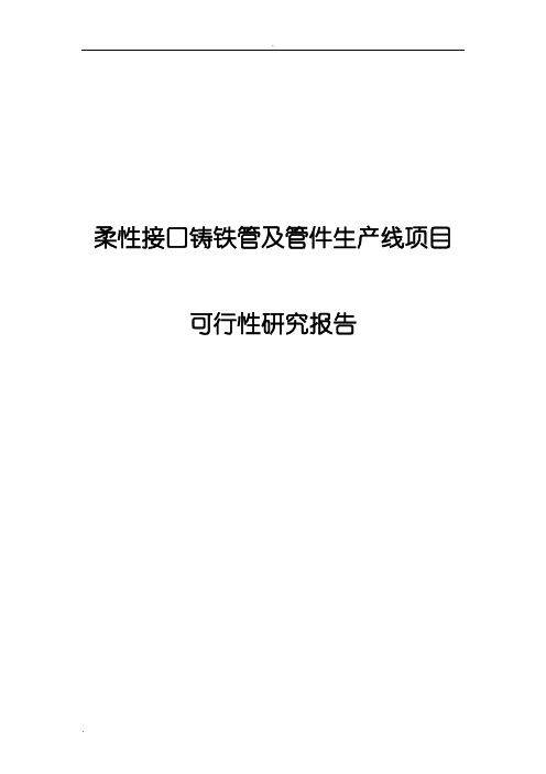 柔性接口铸铁管及管件生产线项目可行性研究报告