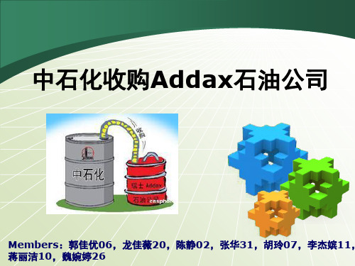 中石化收购瑞士Addax石油公司课堂案例分析展示。