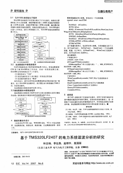 基于TMS320LF2407的电力系统谐波分析的研究