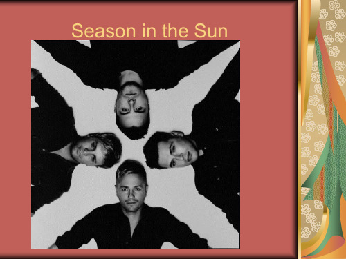 season in the sun 歌曲解读