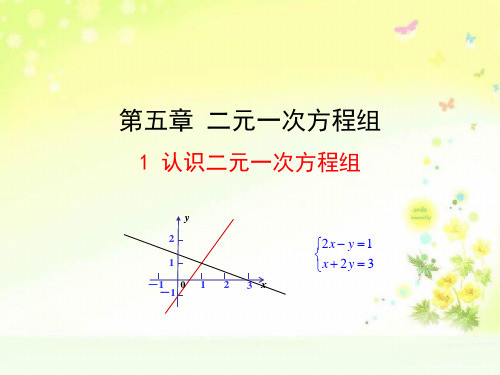 最新北师大版八年级上学期数学《认识二元一次方程组》教学课件