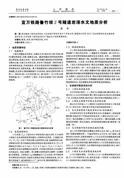 宜万铁路鲁竹坝2号隧道岩溶水文地质分析