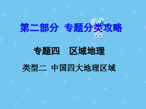 湘教版中考地理 第二部分专题分类攻略 专题四 区域的地理 类型二 中国四大地理区域复习课件