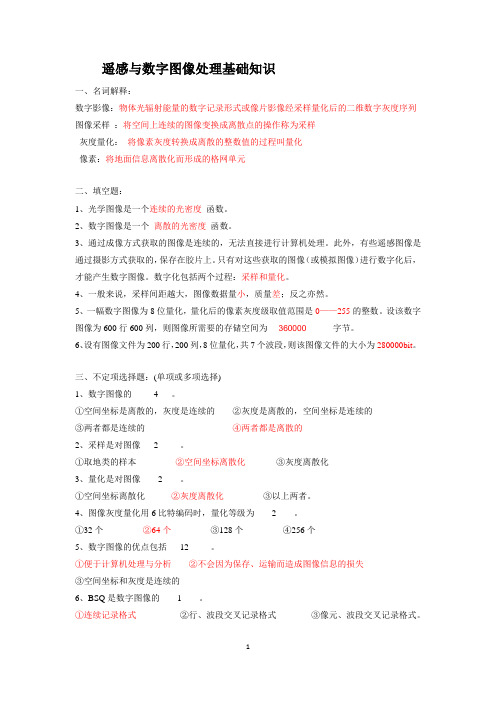 成都理工大学数字图像处理复习资料