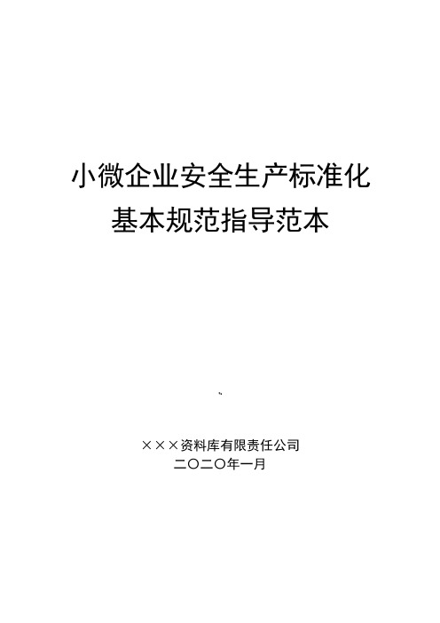 小微企业安全生产标准化(168页)