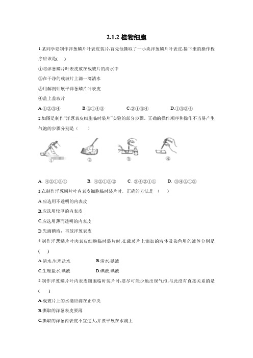 七年级生物上册人教版同步课时作业2