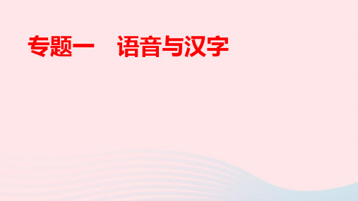 九年级语文下册专题复习一语音与汉字作业ppt课件人教部编版