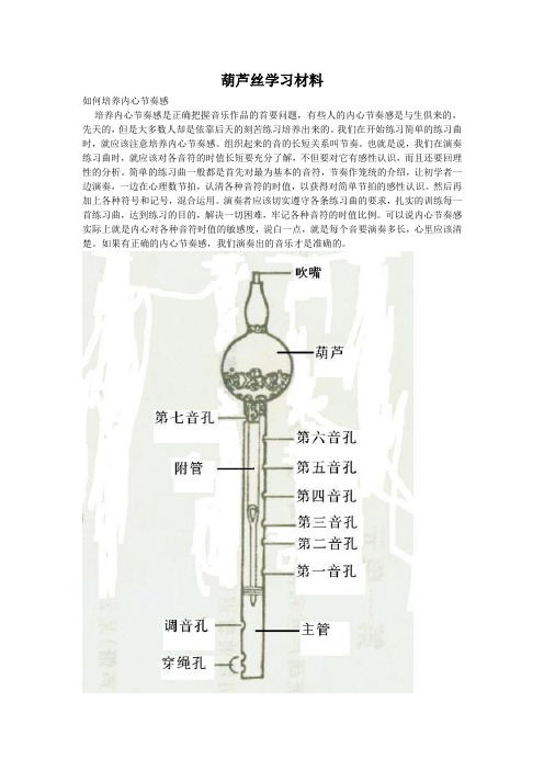 葫芦丝学习综合材料