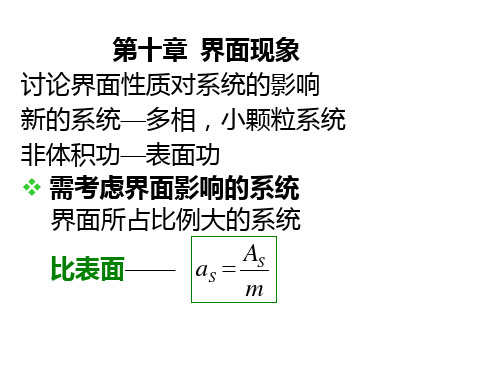 10-物理化学第十章 界面现象