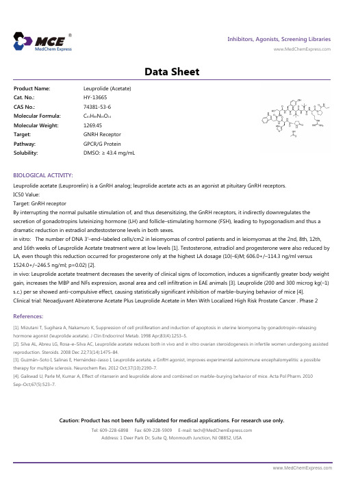 Leuprolide_Acetate_DataSheet_MedChemExpress