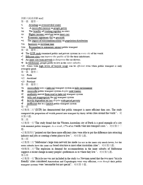 剑桥雅思6阅读test2精讲