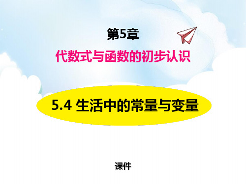 青岛版七年级上册数学《生活中的常量与变量》说课教学复习课件