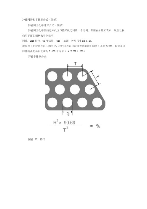 冲孔网开孔率计算公式