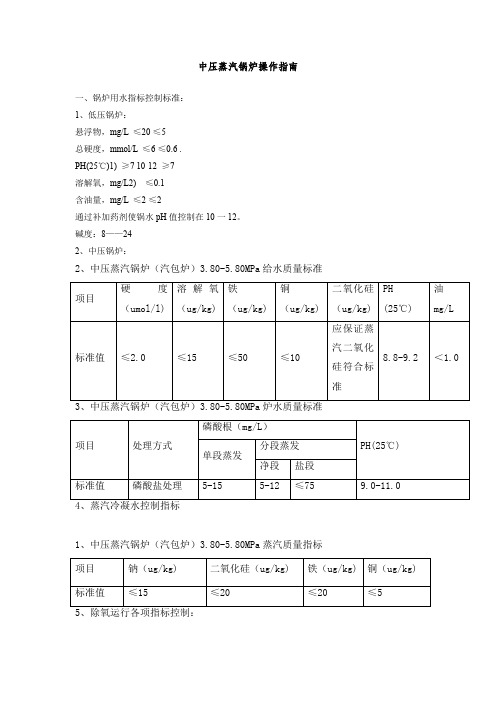 中压蒸汽锅炉操作指南