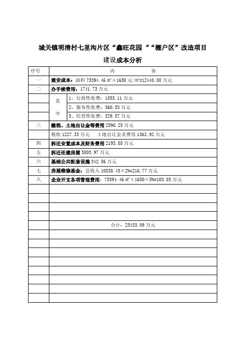 项目成本分析