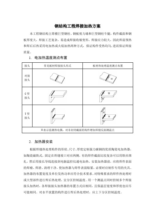 钢结构工程焊接加热方案