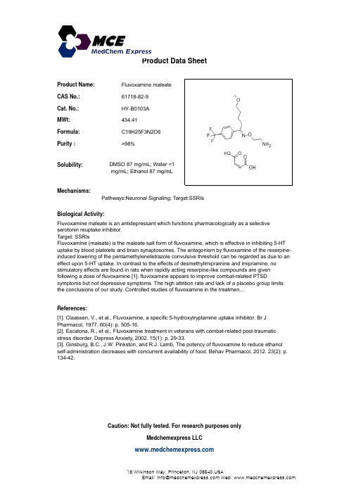 Fluvoxamine maleate_61718-82-9_DataSheet_MedChemExpress